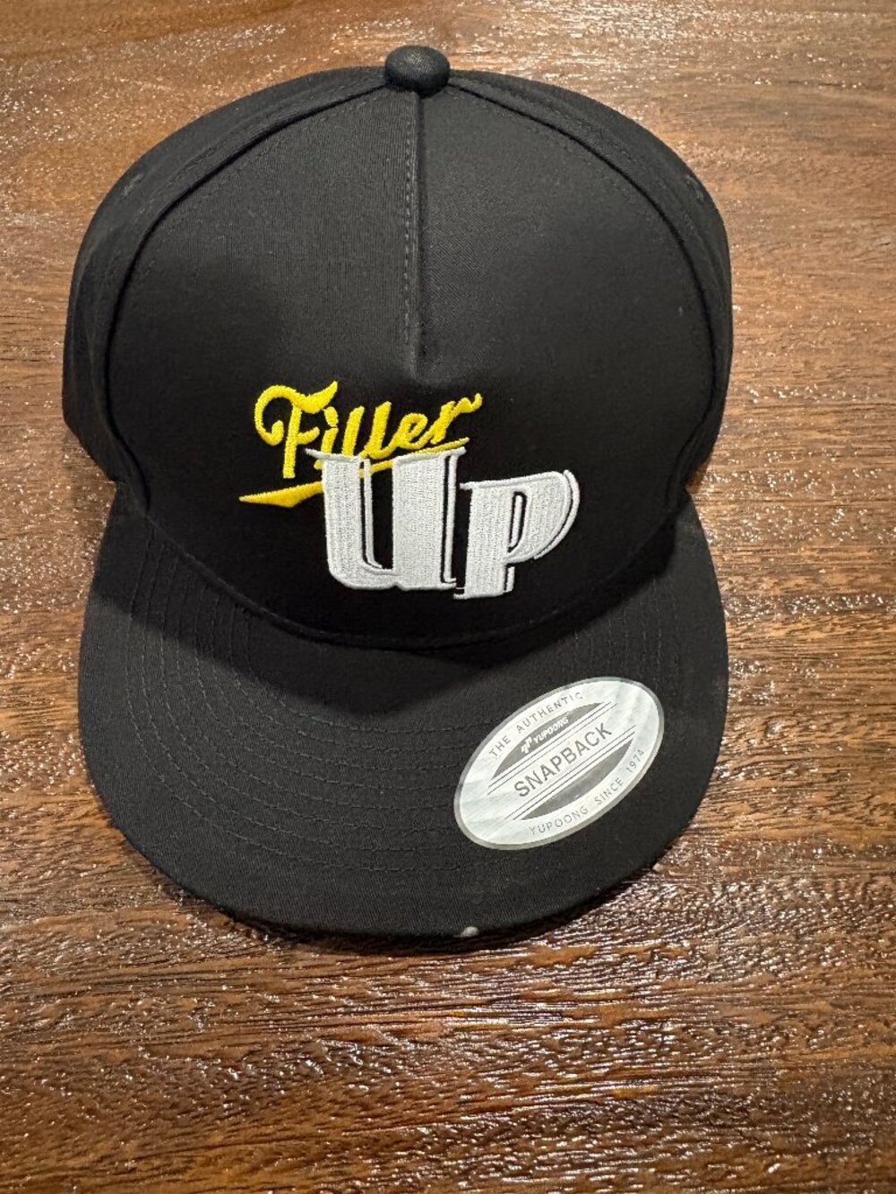 Filler UP  Miller logo Yupoong Snapback Black baseball hat ball cap NEW
